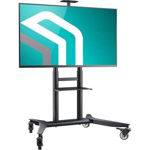 Support Tv Roulettes Pour 55-90 Pouces Ecran, Meuble Tv Sur Roulettes Poids Jusqu'À 75 Kg - Pied Tv A Roulettes Vesa 200X200 - Vesa 800X600/Support Tv Mobile Hauteur Réglable Ts187[Video709]