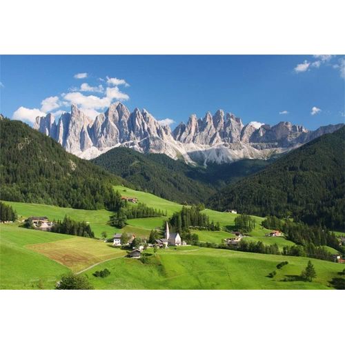 2,2X1,5M Polyester Photographie Toile De Fond Pay De Montagnes Arbres Prairies Village Sur Les Collines Fond De Studio Photo Vidéo Photo Shooting Accessoires[Video3322]