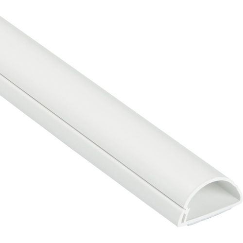 Moulure Demi-Cercle 30x15mm Blanc - Goulotte Électrique Cache-Câble - Longueur 1m