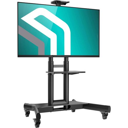 Support Tv Roulettes Professionnel Pour 40-70 Pouces Tv, Meuble Tv Sur Roulettes Poids Jusqu'À 45,5 Kg - Ecran Sur Pied Mobile Vesa 100X100 - Vesa 600X400/Pied Tv Sur Roulette Ts15[Video150]