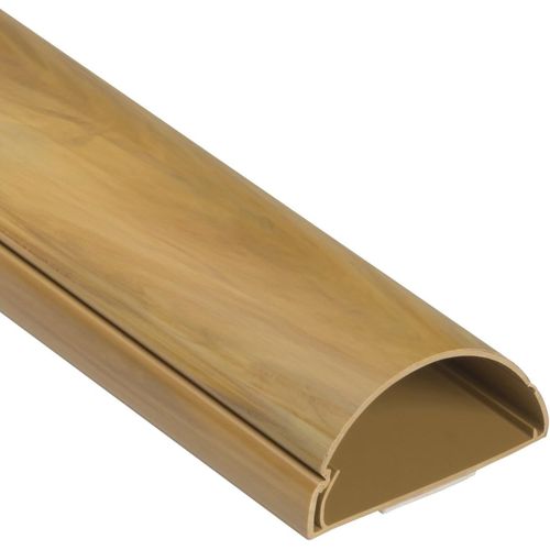 50X25Mm Moulure Décorative En Demi-Cercle | 1M5025O | Goulotte Électrique | Cache-Câble | 1M Longeur, Effet Chêne[Video1523]