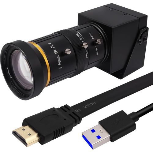 Caméra 4K Usb 3.0 Hdmi Dual Output Avec Zoom Pour Ordinateur, Ordinateur Portable, Tv, M Au Point Manuelle, Streaming Webcam Avec Objectif Télescopique 5-50 Mm, H.264 4K 60 Fps[Video1719]