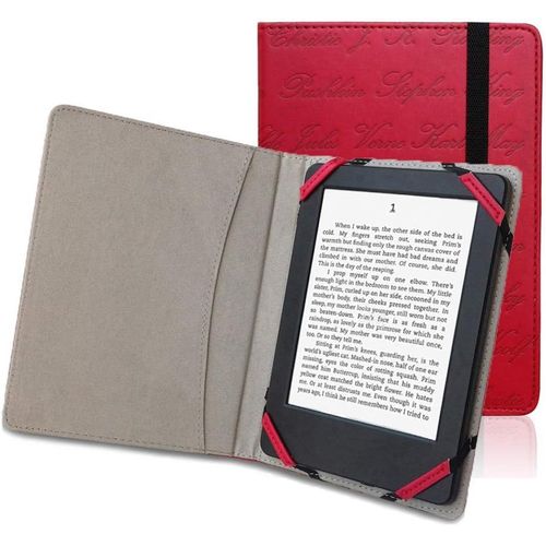 MONDODIGITALE-Housse De Protection Universel 6 Pouces Ebook Étui Pour Liseuse Kindle Sony Pocketook Tolino Ebook En Relief Avec Nom D'Auteur