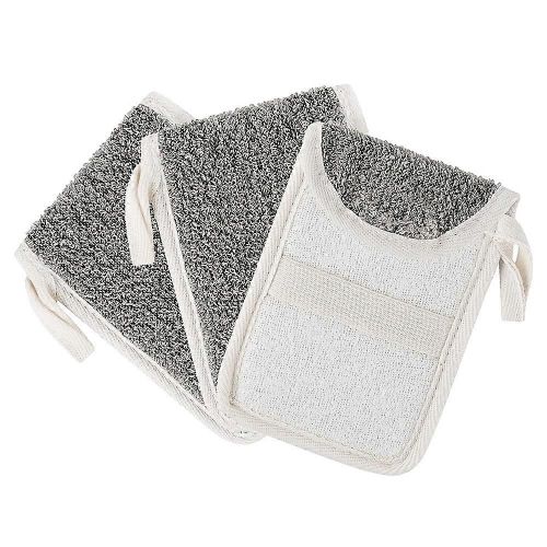 3 Pcs Savon Saver Pouch, Exfoliant Savon Sac Corps Épurateur Exfoliant Éponge Titulaire Suspendu Corde Sac 