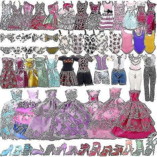 2023-35pcs/set Barbie Poupée Robes Chaussuresbijoux Vêtements Accessoires Jeu d¿habillage pour poupée de 30 cm-fg