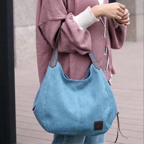 Imperméable à l¿eau Toile douce Multi Poches Épaule Cadeau Femmes Sac à main Fermeture à glissière