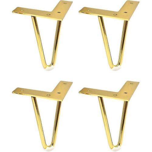 4pcs Épingle À Cheveux Pieds De Table Épais Métal Solide Meuble Pied Chaise Canapé Lit Armoire Pieds