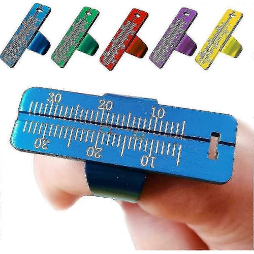 5pcs Endo Gauge Finger Ruler 35MM Aluminium Endo Measuring Ring Radiation Canal Instrument de mesure Scope Mesure Échelle Instruments Dentaires Anneau