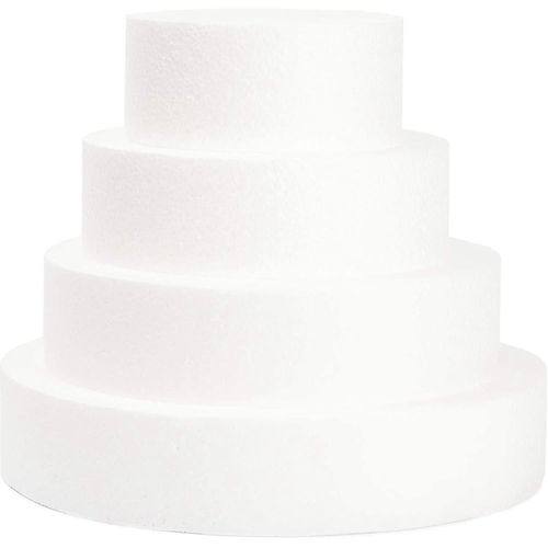 Mannequin de gâteau en mousse de 4 pack pour la décoration et l¿affichage de mariage, sculpture, modélisation bricolage Arts, classe d¿enfants, fl ty