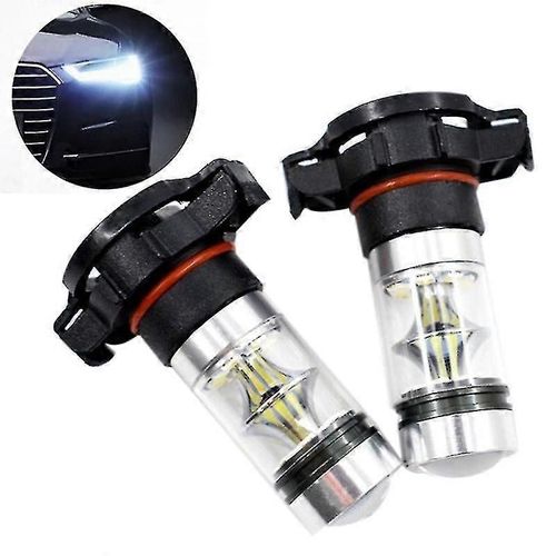 2x 5202 H16 Ps24w Haute Puissance 100w 6000k Super White Led Fog Drl Ampoule Ampoule