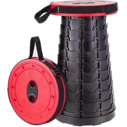 Tabouret Pliant, Chaise Pliante Portable, Tabouret Rétractable, Randonnée En Plein Air, Pêche, Chasse, Attente En Ligne En Bus-Rouge 2025