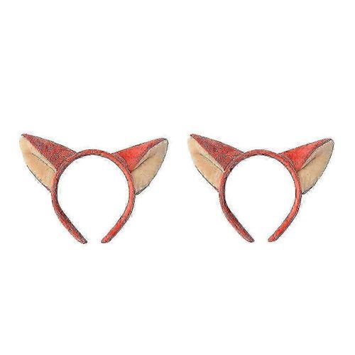 2pcs Oreilles De Renards Bandeau Belles Oreilles D¿Animaux Cosplay Costume Coiffe Pour Filles