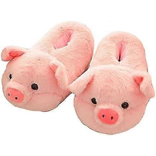 Pantoufles Pour Femmes Pantoufles De Cochon Mignon Pantoufles D¿Animaux De Bande Dessinée Pantoufles Chaudes D¿Hiver Pantoufles De Fourrure À La Maisonporcelets(36-43eu)