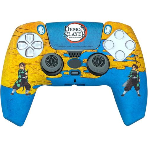 Shiba-- Kimetsu No Yaiba Combo Pack, Coque Rigide + Grips + Sticker Pour Ps5 Dualsense, Tanjiro Kamado[8]