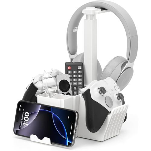 Shiba-Support Manette Double Avec Support Téléphone, Support Casque Gamer Universel Avec Boîte De Rangement, Porte Manette Ps5 Mul[1