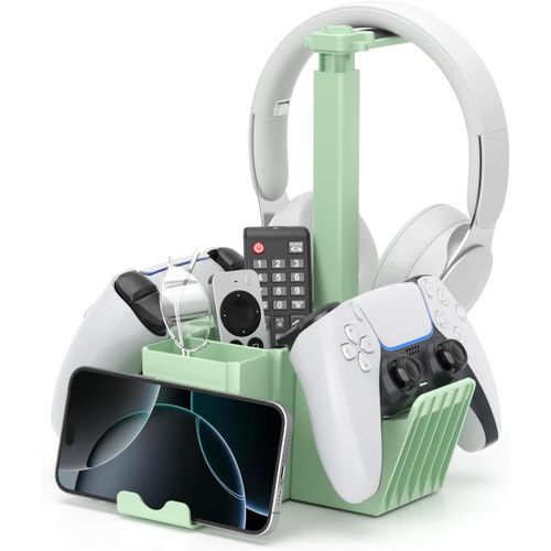 Shiba-Support Manette Double Avec Support Téléphone, Support Casque Gamer Universel Avec Boîte De Rangement, Porte Manette Ps5 Mul[1