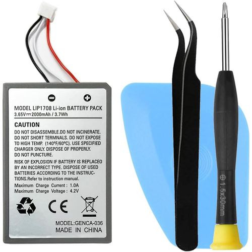 Shiba-- Batterie Lip1708 De Remplacement Pour La Manette Ps5 Dualsense Bdm-010 (Batterie 2000mah / 3,65v / 3,7wh) + Outils[1077]