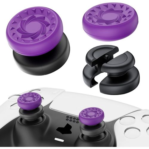 Shiba-No Falling Off Lot De 2 Rallonges De Joystick Et Poignée En Silicone Pour Manette De Ps5 Et Ps4 Rose Tourbillon[1295]