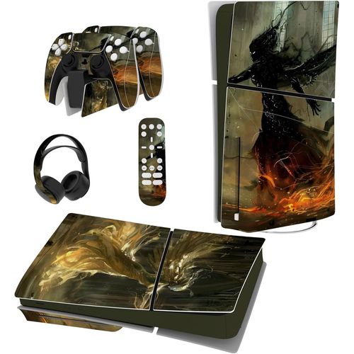 Shiba-Playvital Autocollant Protection Pour Ps5 Slim Standard Console, Sticker Skin Pour Ps5 Manette & Télécommande & Casque & Sta[9