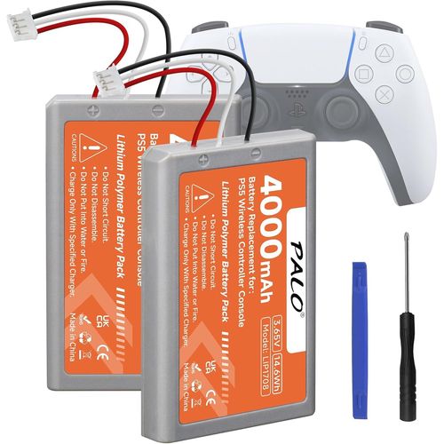 Shiba-4000mah Ps5 Batterie De Manette - Batterie Au Lithium Rechargeable Haute Capacité Pour Lip1708, Ps5 Dual Sense, Cfi-Zct1w, C[4