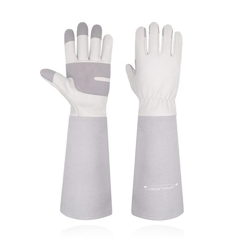 SHIBA-Gants d'élagage de roses pour homme et femme - Gants de jardinage longs en cuir résistant aux épines avec protection de l'av[1