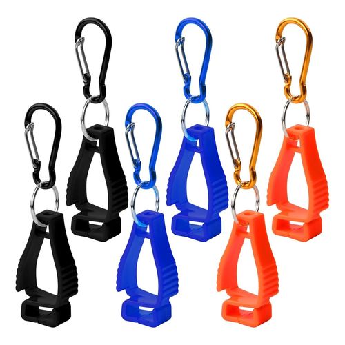 SHIBA-6 Pièces Clip Porte-Gant Pinces pour Gants de Travail Clip de Gants avec Mousqueton Pince à Gant Clip pour Gants de Sécurité[1