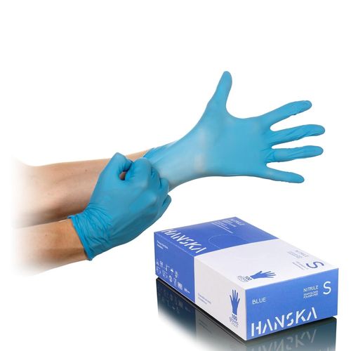 Shiba-Gants Jetables Nitrile Bleu - Sans Poussière - Jetables - Ambidextres - Non Stériles - Base En Caoutchouc - Convient Pour Le[2