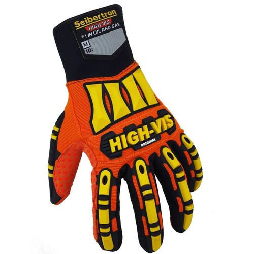 SHIBA-haute visibilite protection contre les chocs Mecanique antichoc Lourd devoir Gants de securite M[2346]