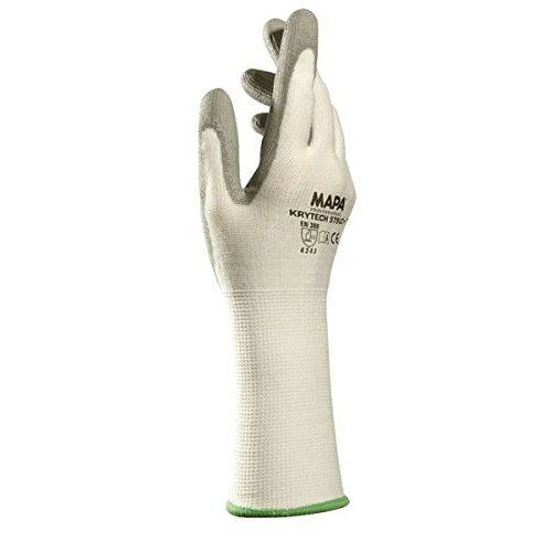 SHIBA-Mapa Professional krytech-GR-KABEL 579 LCD de 8 gants de protection Blanc/Gris (Lot de 2)[2617]
