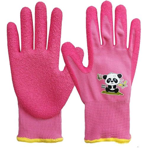 SHIBA-Gants de jardinage pour enfants de 7 à 9 ans Paume en caoutchouc pour une résistance à l'eau et à la saleté (7-9years old, P[1