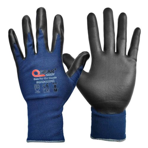 SHIBA-Lot de 3 paires de gants de sécurité tactiles bleu marine avec revêtement en mousse nitrile sur la paume pour usage général,[1