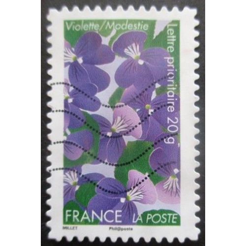 France Autoadhésif N°663 Violette Oblitéré