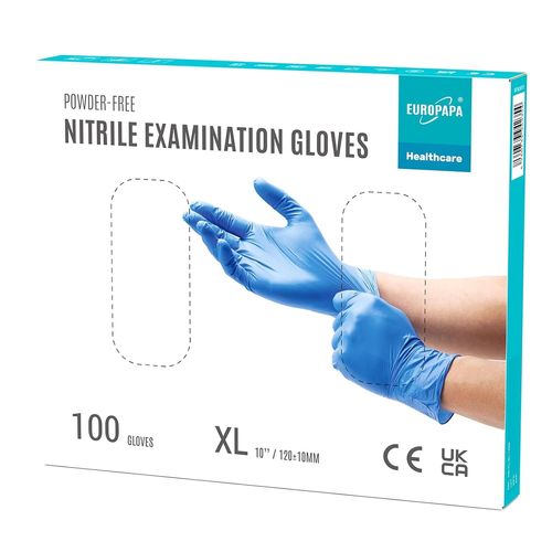 Shiba-® 100x Gants Nitrile Gants Jetables Gants Jetables Gants D'examen Gants Nitrile Non Poudrés Sans Latex Non Stériles Gants Je[2