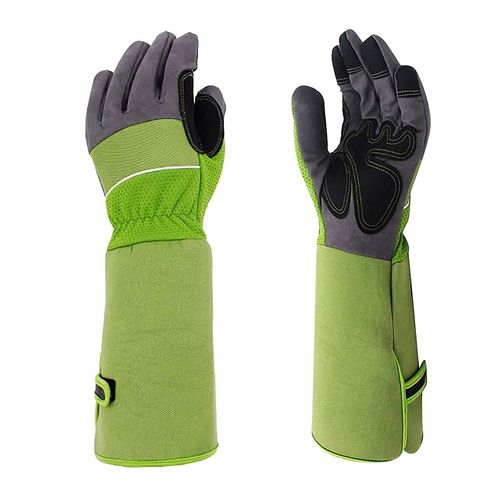 SHIBA-Gants de jardinage longs et résistants, gants d'élagage Gauntlet Rose, gants de travail de jardin respirants et anti-épines [2