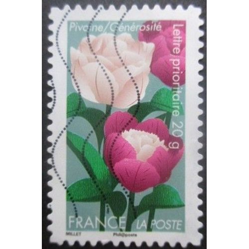 France Autoadhésif N°666 Pivoine Oblitéré