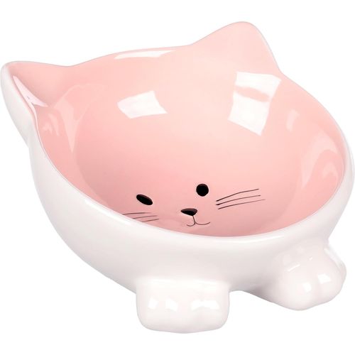 Shiba-Flamingo Gamelle Pour Chats Puzi Rose - Gamelle Antidérapante Multi-Usages Pour Animaux De Compagnie - 125ml - Cermamique - [2
