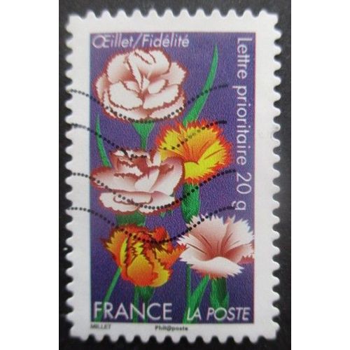 France Autoadhésif N°667 Oeillet Oblitéré