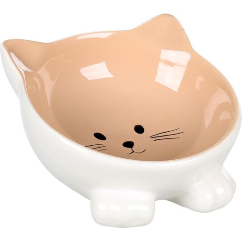 Shiba-Flamingo Gamelle Pour Chats Puzi Taupe - Gamelle Antidérapante Multi-Usages Pour Animaux De Compagnie - 125ml - Cermamique -[2
