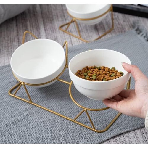 Shiba-Bol Chat En Ceramique Gamelle Chat Surélevée En Ceramique Céramique Gamelle Pour Chat Gamelle Chat Chien Avec Support En Mét[6