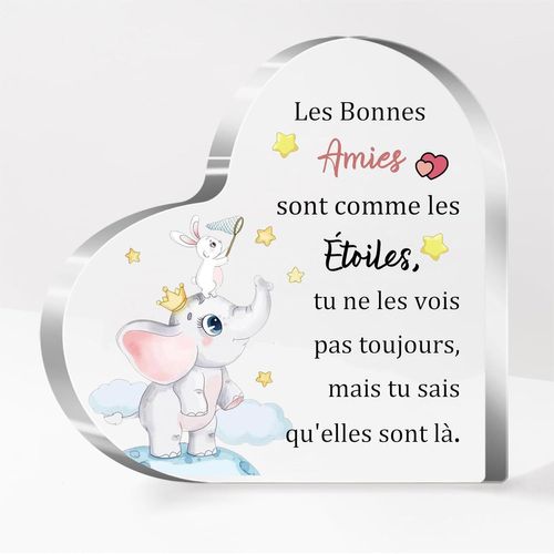 SHIBA-Bonnes Amies Acrylique Plaque Coeur Ornements Femmes Cadeaux Anniversaire Bureau Signes Amitié Apprécier Noël Décoration Mai[6