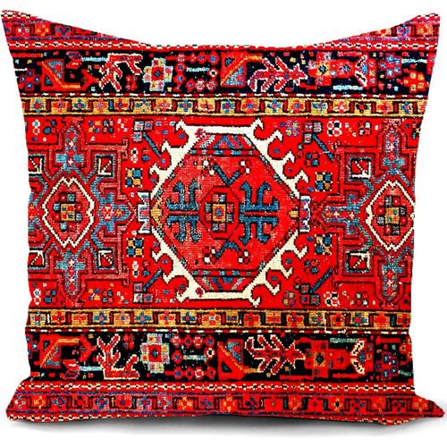 SHIBA-Housse de Coussin Rouge Orientale Turque - Décoration d'intérieur - Style Tribal Ethnique Persan - pour Salon, canapé, Sofa,[6