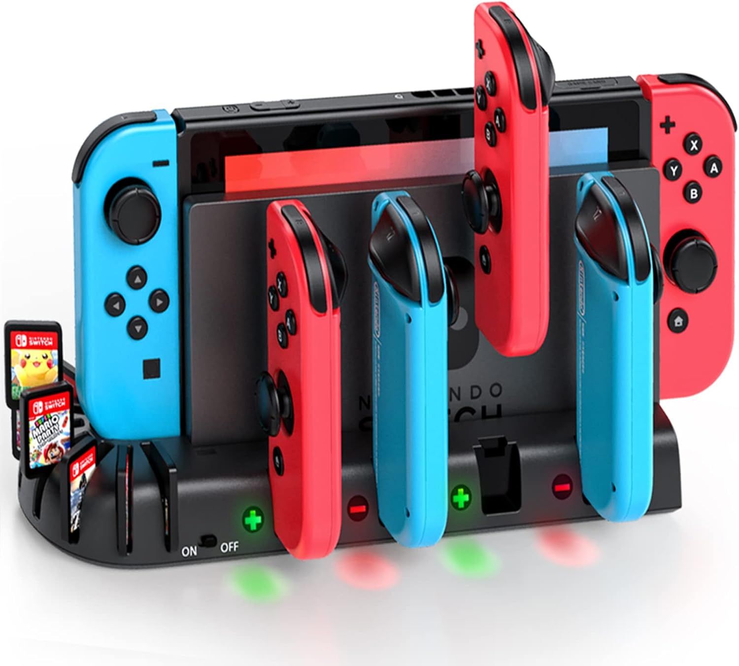 Shiba-Chargeur Joy-Con Pour Nintendo Switch/Switch Oled, Station De Charge Usb Pour Manette Nintendo Switch Avec 8 Emplacements De[9