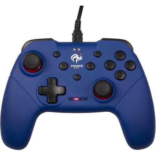Shiba-Fff Manette Filaire Pour Nintendo Switch, Switch Oled Et Pc - Fonction Vibration - Câble 3 M - Bleu[40]