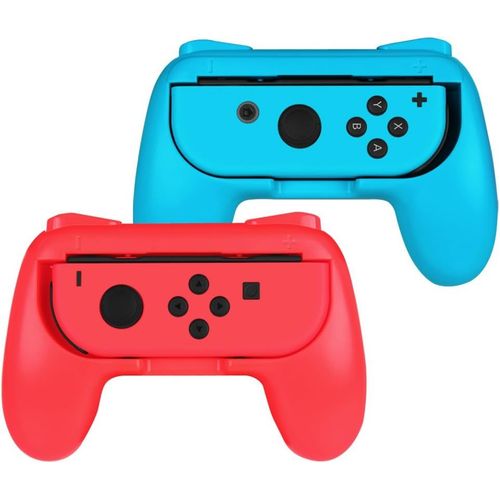 Shiba-Etui De Grip Pour Nintendo Switch/Switch Modèle Oled - [2 Pièces] Coque Confort Ergonomique Controller Poignées, Rouge/Bleu[70