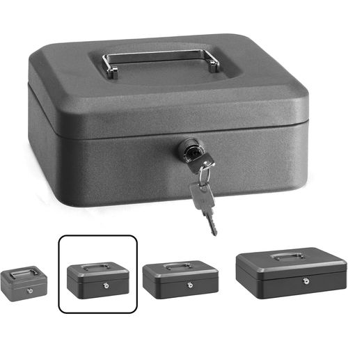 Shiba-Elegant C9226 Caisse À Monnaie Et Billets À Clé Pour Ranger Et Transporter L'argent | Caisse En Acier Monnayeur Et Compartim[1