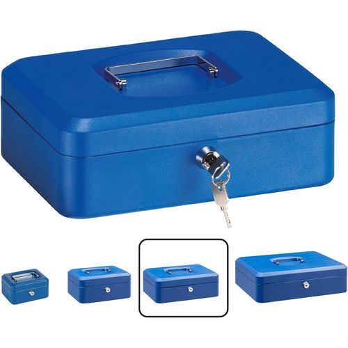 Shiba-Elegant C9235 Caisse À Monnaie Et Billets À Clé Pour Ranger Et Transporter L'argent | Caisse En Acier Monnayeur Et Compartim[1