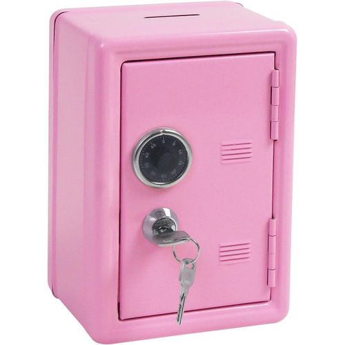 Shiba-Caisse En Acier Avec Serrure À Clé, Caisse À Monnaie En Métal Avec Compartiment À Monnaie, Boîte De Rangement Avec Couvercle[5