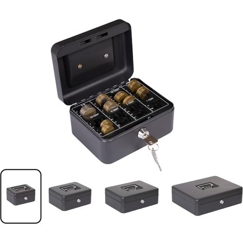 Shiba-Elegant Cash C9614-Eur Caisse À Monnaie Et Billets À Clé Pour Ranger Et Transporter L'argent | Caisse En Acier Monnayeur Et [3