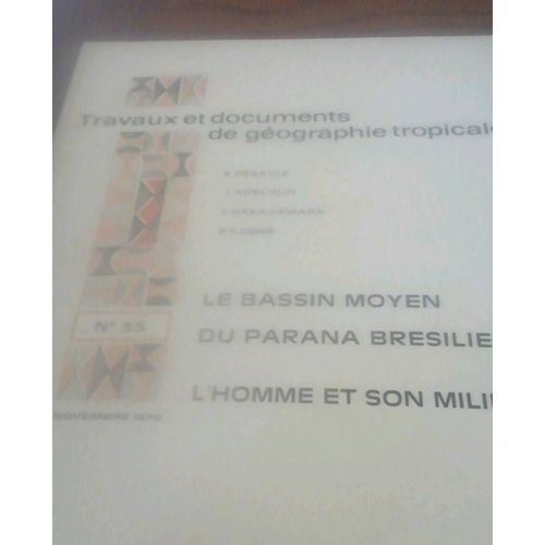 Travaux Et Documents De Géographie Tropicale Bresil