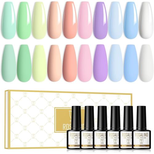 Shiba-Vernis Semi Permanent Pastel 10 Couleurs Vernis Gel Uv Macaron Bleu Vert Rose Violet Soak Off Uv/Led Nail Polish Set De Vern[1 